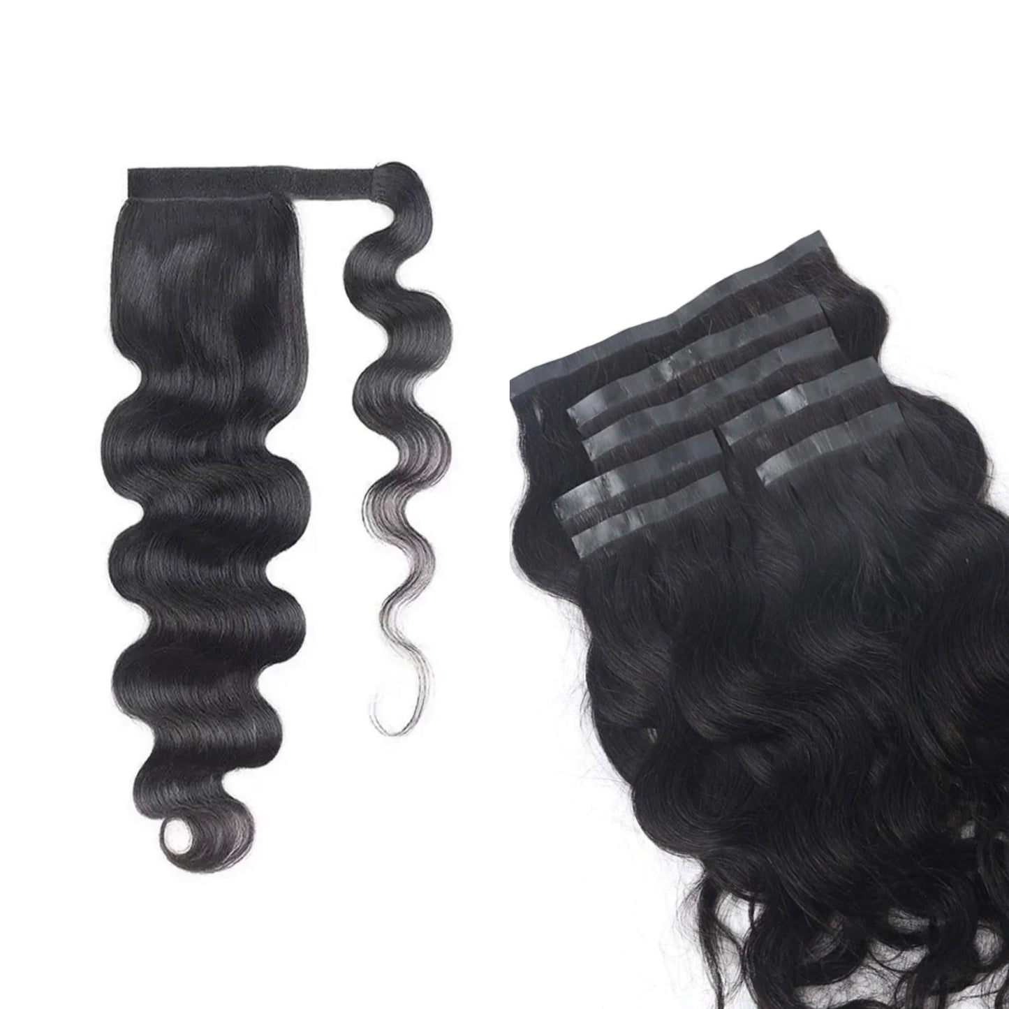 Half Up, Half Down Wrap Me Ponytail & Seamless Clip Ins