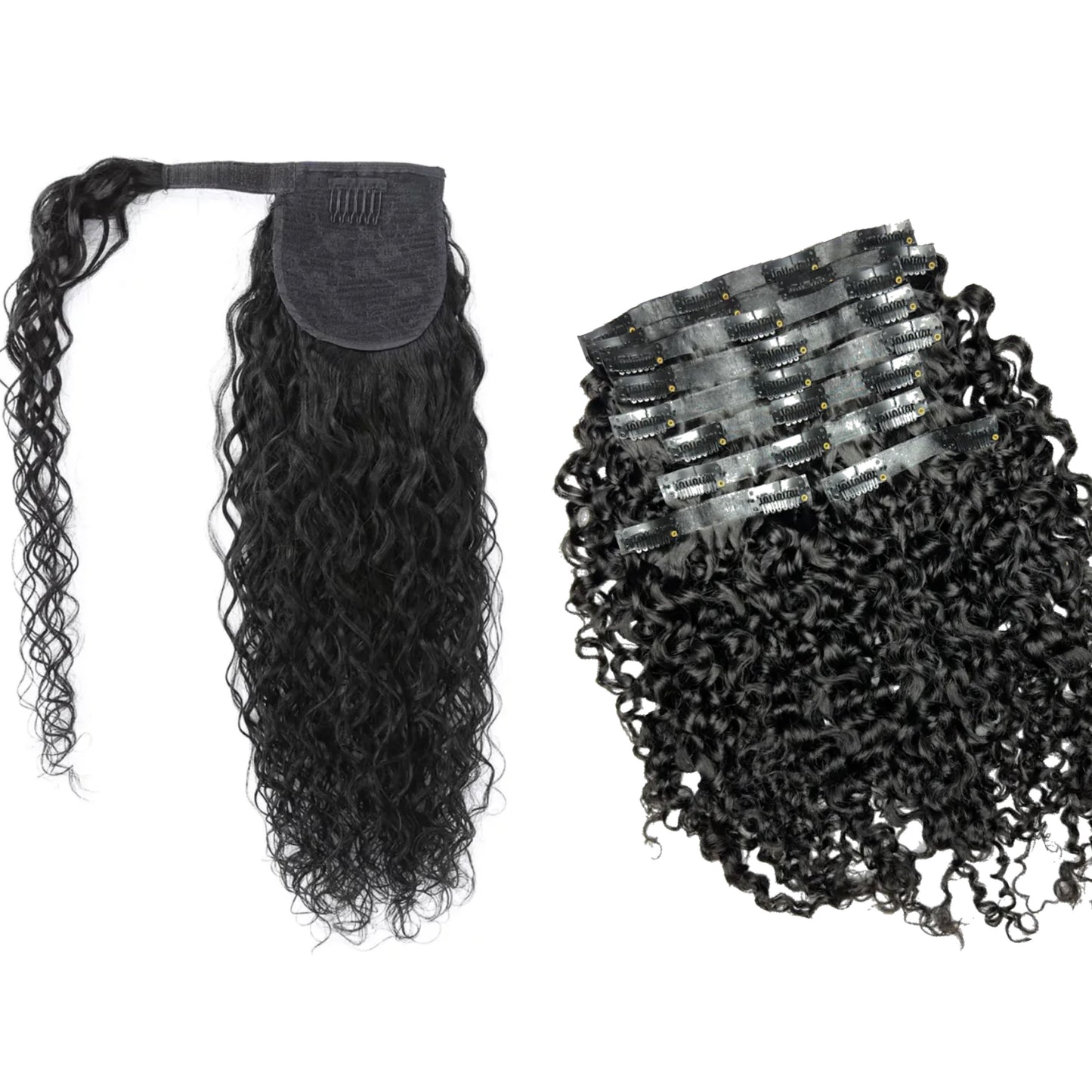 Half Up, Half Down Wrap Me Ponytail & Seamless Clip Ins